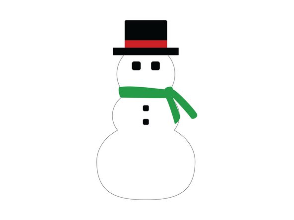 While the glue is drying you can admire your Snowman!