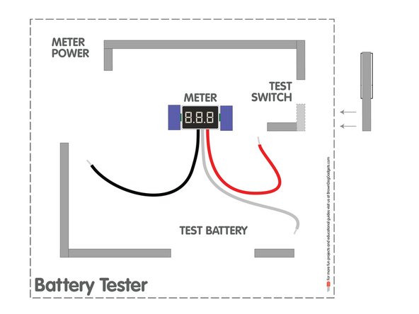 We placed our meter in the center of the circuit and taped it down as shown.