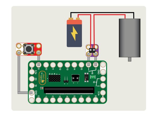 We used a LEGO motor to spin our Ferris Wheel around. We modified it by cutting and stripping the wires so we could connect it to a 9 volt battery.