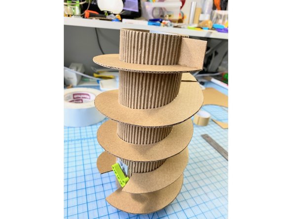 We multiplied that measurement by 2 and added the diameter of the center core (which was 3 inches).