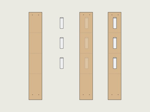 We used standard clear drinking straws but you can use whatever kind you have available, as long as you can slide the string (or thread) through it.