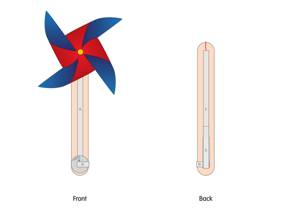 Your pinwheel should look like this.