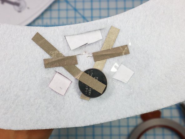 Fold the flaps flat against the felt on the back side, and secure them with tape.