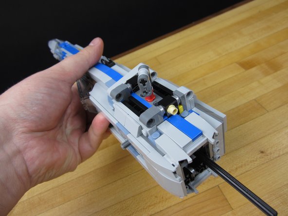 Rebuild the entire bottom of your X-Wing. Refer to the box and original directions.
