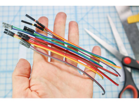 Cut the jumper wires in half.
