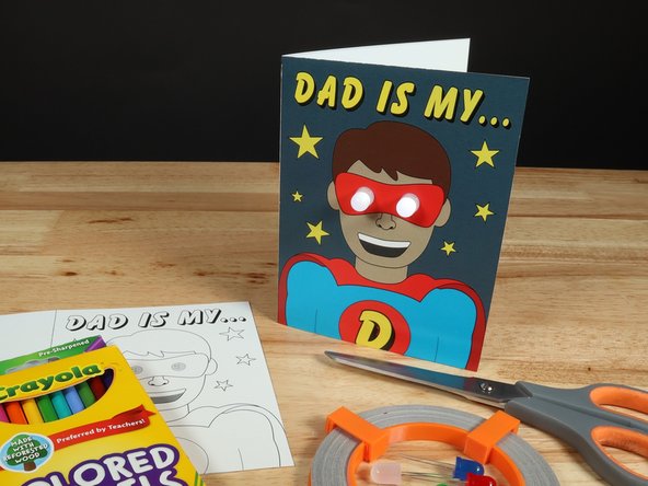 This paper circuits card is a great beginner project. Just follow the steps below to make your card.