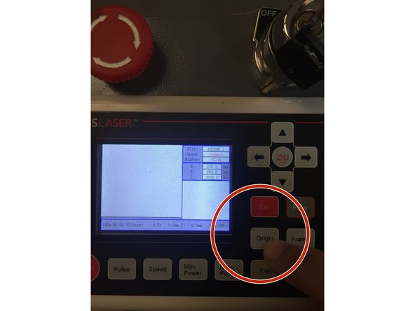 Press “ESC” to return to the main menu page. This menu should look like a blank screen.
