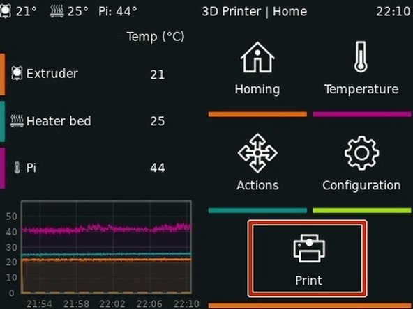 On the printer select &quot;Print&quot;.
