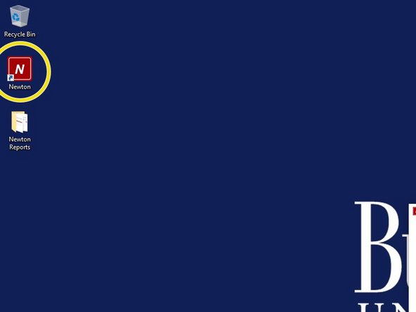 After the Newton has had a chance to start up open the Newton software.
