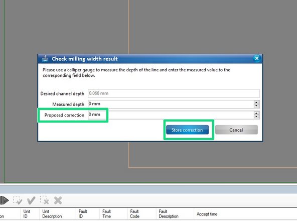 When the mill finishes operating and the head moves out of the way, lift the lid and visually inspect the circle.  It should look like the example shown here.  The copper is completely and uniformly removed.