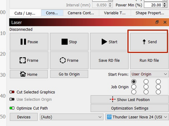 The laser can ignite materials and cause a fire.  DO NOT LEAVE THE AREA WHILE THE LASER IS FIRING!