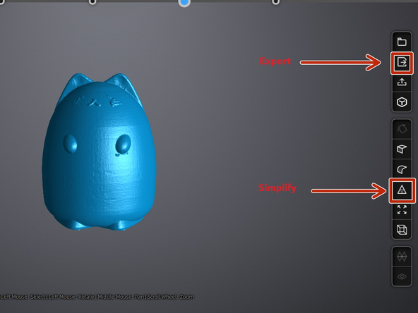 You can now choose to remove parts, fill holes, sharpen, and smooth the mesh. You can remove parts using shift + left mouse.