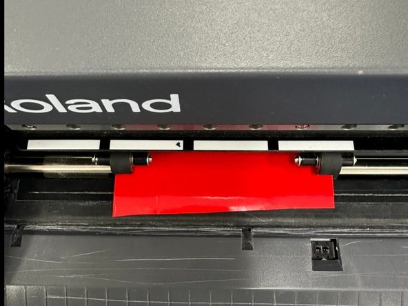 Please check the Vinyl cutter tutorial named "Cutting a basic sticker". Please use the pictures posted as a guide on how to place the vinyl cut and input the right amount of force being 120gf