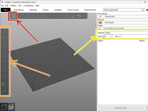 User interface basics for PrusaSlicer can be found here as needed.