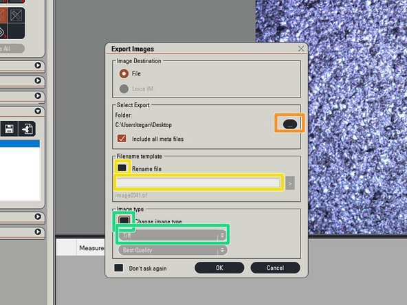 In the Export dialog, users are given the choice of location, file name, and  file format.