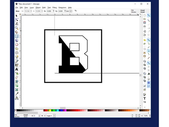 After you converted First select your boarder. Then go to the &quot;Path&quot; bar on the top and select &quot;Stroke to Path&quot;. This will convert your drawing to a cut