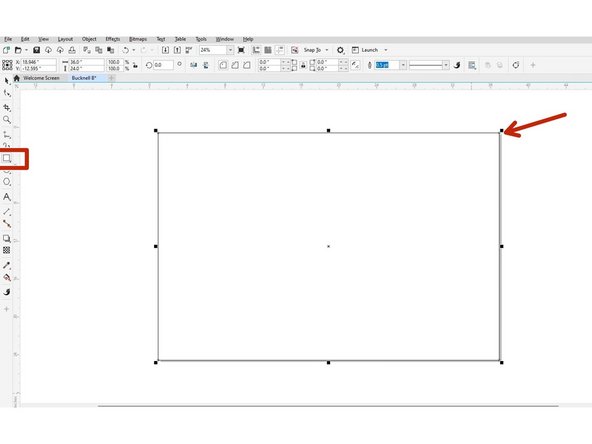 Double click on the rectangle icon in the left toolbar. The artboard should now have been selected.