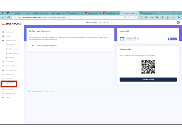 Once you're done modeling, go to "Deployment" in the index.