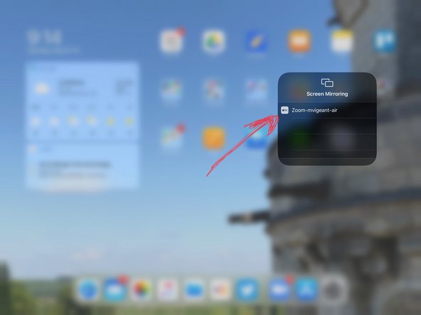 Hit the &quot;Screen Mirroring Button&quot; as shown in image 1
