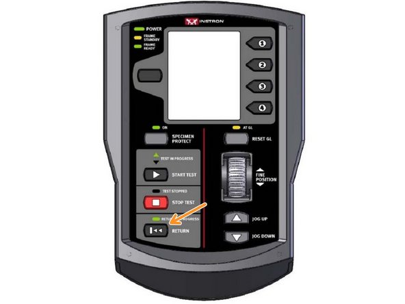 The grips can now return to the reference location as set previously by selecting return on the control panel.