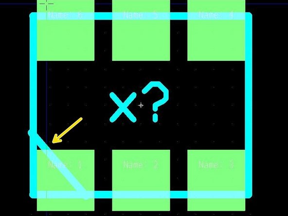 You will now see your completed footprint on the screen. You should add a reference designator so that the part is easily identifiable.  Right click the footprint and choose Properties.