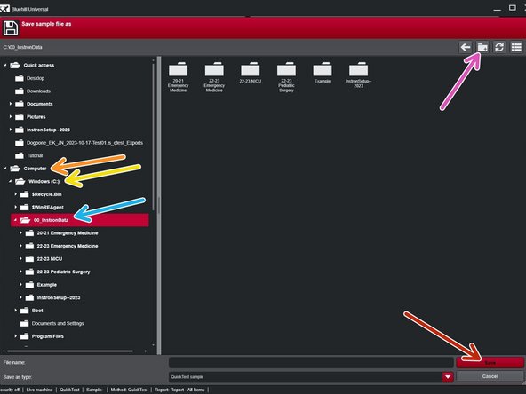 Choose a file location where this data is to be exported.