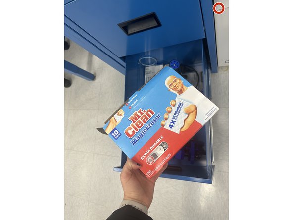 After etching is complete, shut off laser switch and main switch. Unplug rotary chuck and place it back in the bottom drawer.