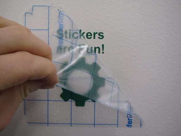 If a piece of your sticker does not come up with the transfer tape, lay the tape back down and go over the problematic section again with the squeegee.