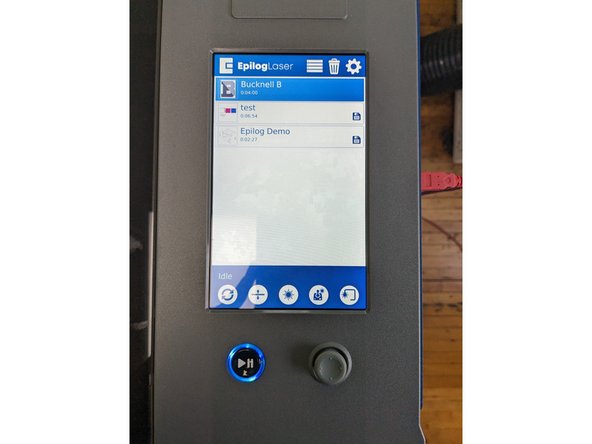 As the laser cutter resets itself, it will make some noises. This is normal.