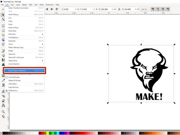 Either resize it here to be dimensionally accurate