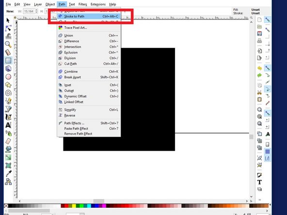 First select the shape of the boarder you want from the tool bar on the left. In this example, a square is drawn around the logo