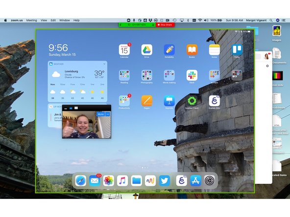 As shown in image 2, you should see Zoom at your computer as an option for sharing. Select that.