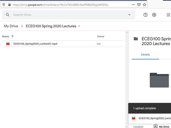 With your lecture recorded and saved as an MP4 file you should adopt a naming convention for the files to easily identify your lecture videos.  We suggest the following: