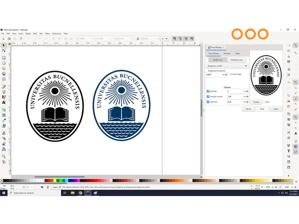 Click on &quot;File&quot; and then &quot;Import&quot; to bring your image into the Inkscape file.