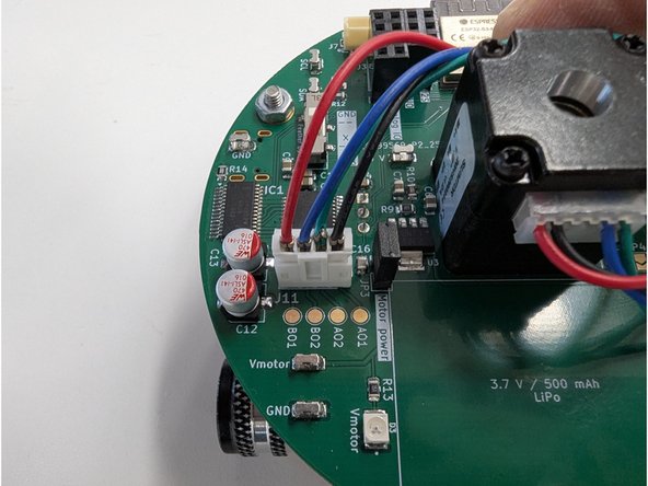 Place a washer on each of the four bolts.