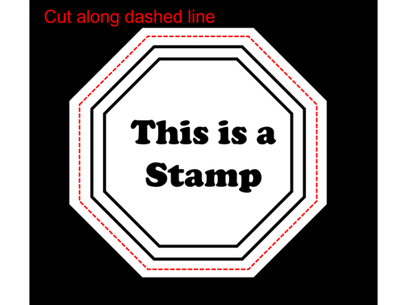 Once the stamp is etched remove it from the laser cutter.