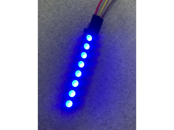 Have the neopixel turn red when you send the command &quot;RED&quot;, turn blue with the command &quot;BLUE&quot;, and create a red-blue gradient color with the command &quot;GRADIENT&quot;.