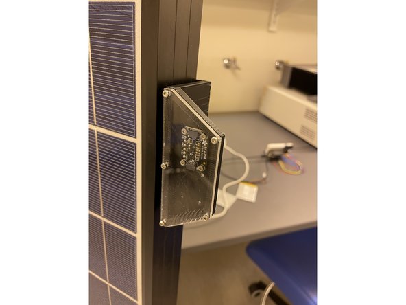 In order our system to log a representative amount of light, the light sensor is to be placed on the front face of the panel.