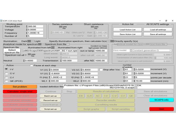 Make changes to the temperature, voltage, and frequency parameters in the “Working point” section if necessary according to the picture.
