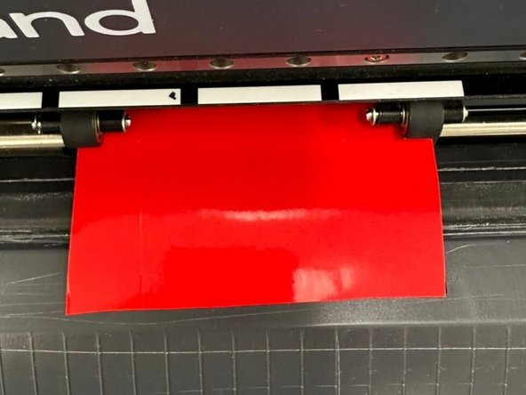 Please check the Vinyl cutter tutorial named "Cutting a basic sticker". Please use the pictures posted as a guide on how to place the vinyl cut and input the right amount of force being 120gf