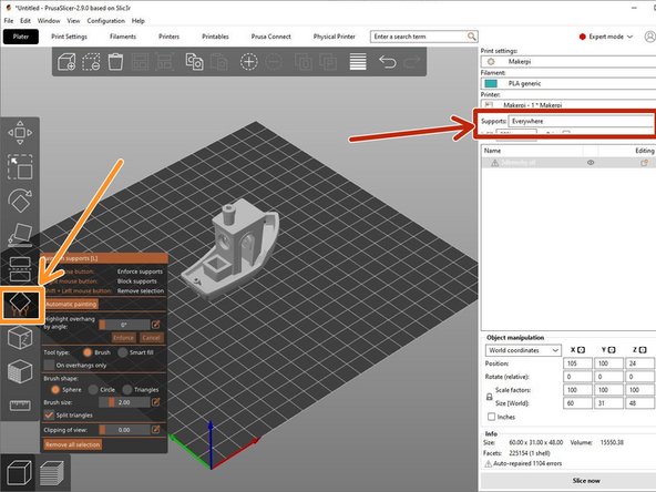 Normally, the slicer software automatically generates support material where its needed. Why support material is needed is discussed in the Support Material tutorial.