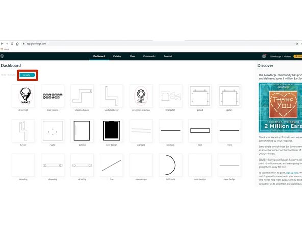 Once you have logged in, click &quot;Create&quot; at the top-left of the webpage and then &quot;Choose from file&quot;.
