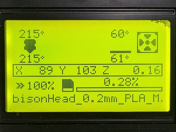 This will return the printer to the normal printing status screen.