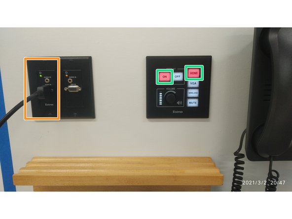 Long press the button &quot;ON&quot; on the communication control panel to turn on Dana 303 monitors.