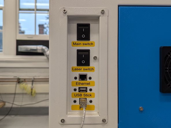 Do not start the LightBurn software yet since it may throw an error if it cannot find the laser.  You must turn the laser on before starting the software.