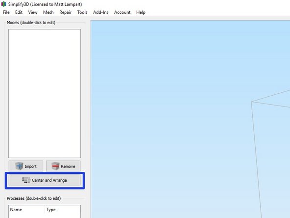 The orientation of your object may affect how much support material is needed.  More on this later. The basic idea is to rotate your part so that as much flat surface area sits on the print bed as possible.