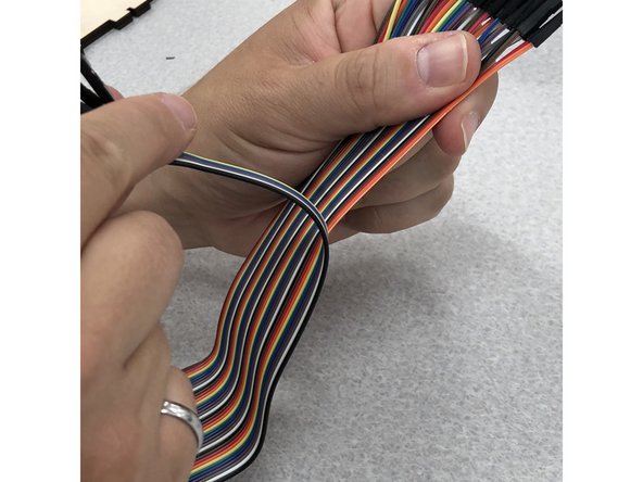 Take about 12&quot; each of black and blue 22 guage wire.  Strip the ends ~3/8&quot;