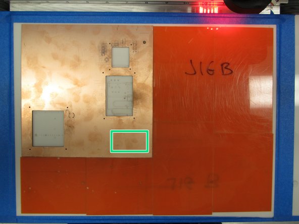 the yellow box is in the correct location within the orange bounds of the copper clad