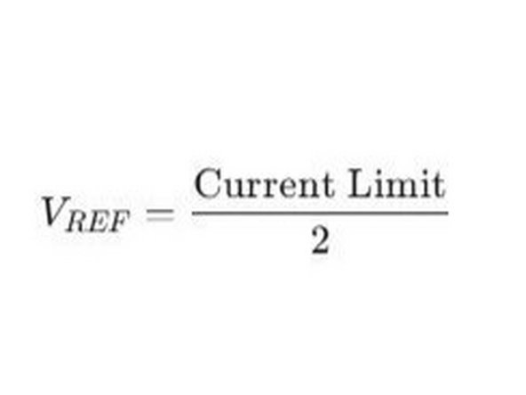 Calculate the reference voltage (Vref) using the following formula: