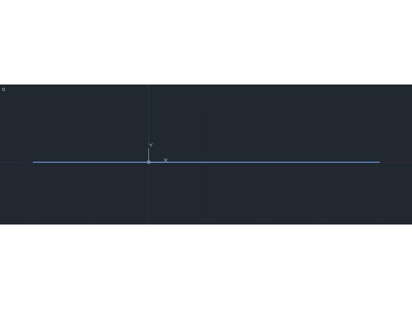 Now we have the center line of the pointer.  We’re not going to use this as part of the drawing so lets change it to be a green line so it stands out.  Type “change” then click on the line and hit enter.   The line turns bluish as shown.   When AutoCAD prompts you specify the point type “p” then hit enter to get to the properties menu.